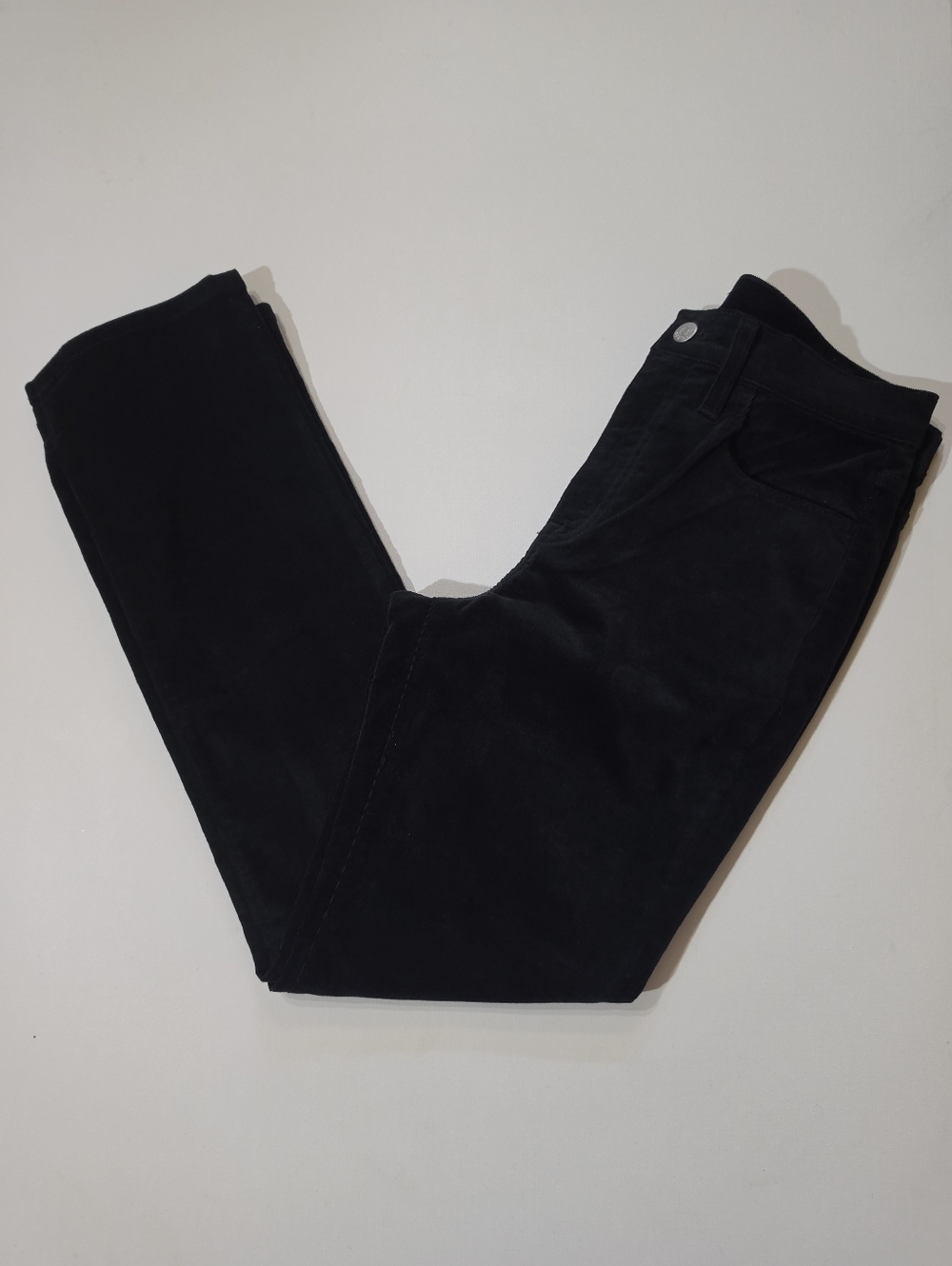 J. Crew Corduroy Pants Womens 28 Black High Rise Straight Leg Gothic Minimalist